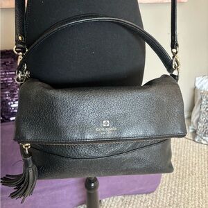 Kate Spade Black Carmen Southport Avenue leather‎ crossbody shoulder bag